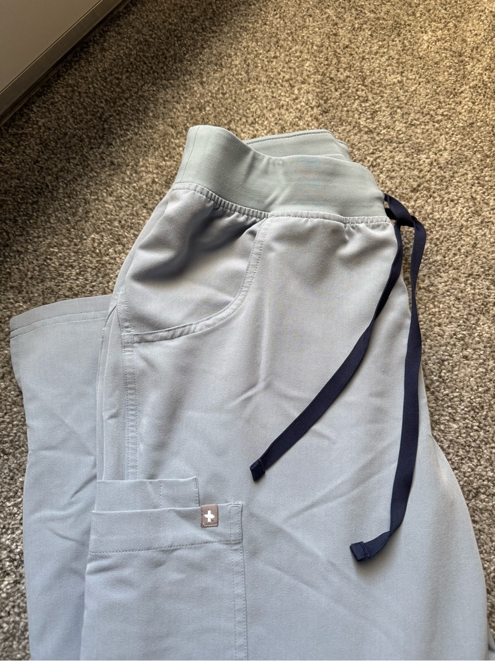 Figs Dusty Blue Kade Cargo Scrub Pant